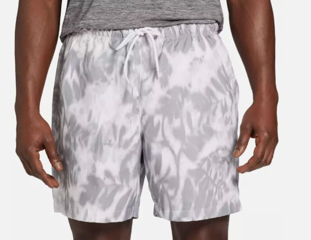 DSG MEN'S 6" REC SHORT PALM LIFE PURE WHITE Size XL NWT